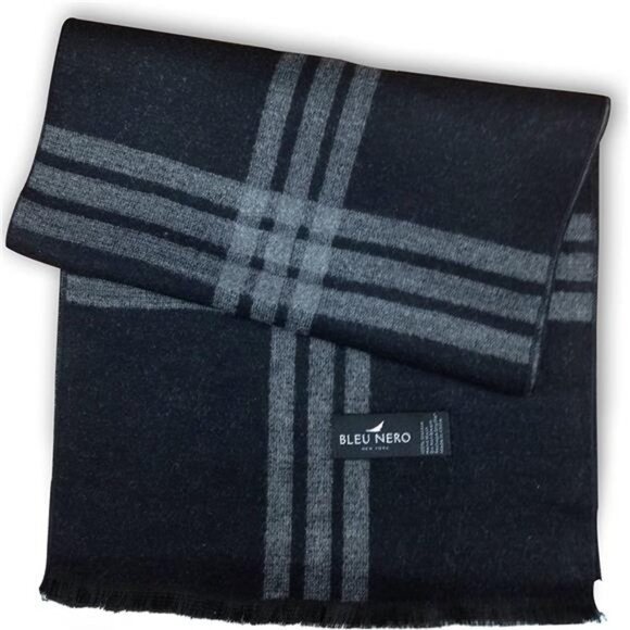 Bleu Nero Luxurious Winter Scarf Premium Cashmere Feel Unique Design Selection - Picture 3 of 6